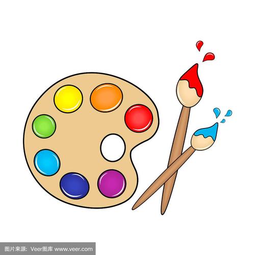 顏料簡筆畫圖片大全可愛 顏料簡筆畫圖片大全可愛卡通